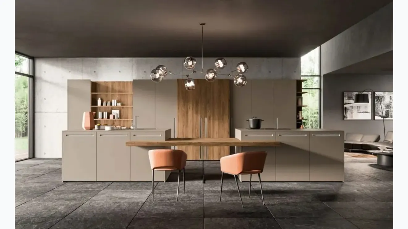 Cuisine moderne avec îlot Time 01 2023 de Gentili Cucine