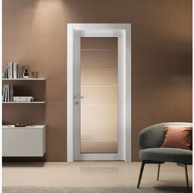 Porte intérieure en verre et laminé de BiHome modèle Grafite 301V Blank.